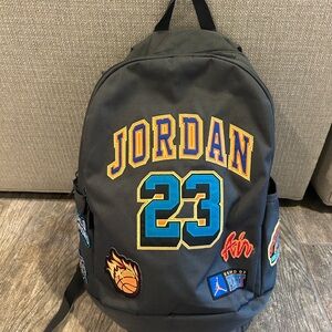 Jordan Black Backpack with Basketball Design